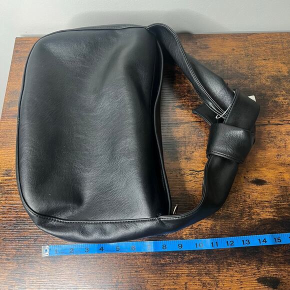 NWT Anthropologie Melie Bianco Marni Bow Knot Bag Cossbody Black Faux Leather - Picture 12 of 14